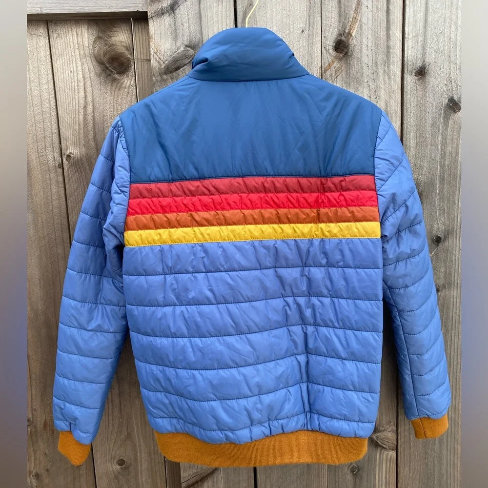 Aviator Nation 4-Stripe Cobalt Puffer Jacket - Picture 2 of 6